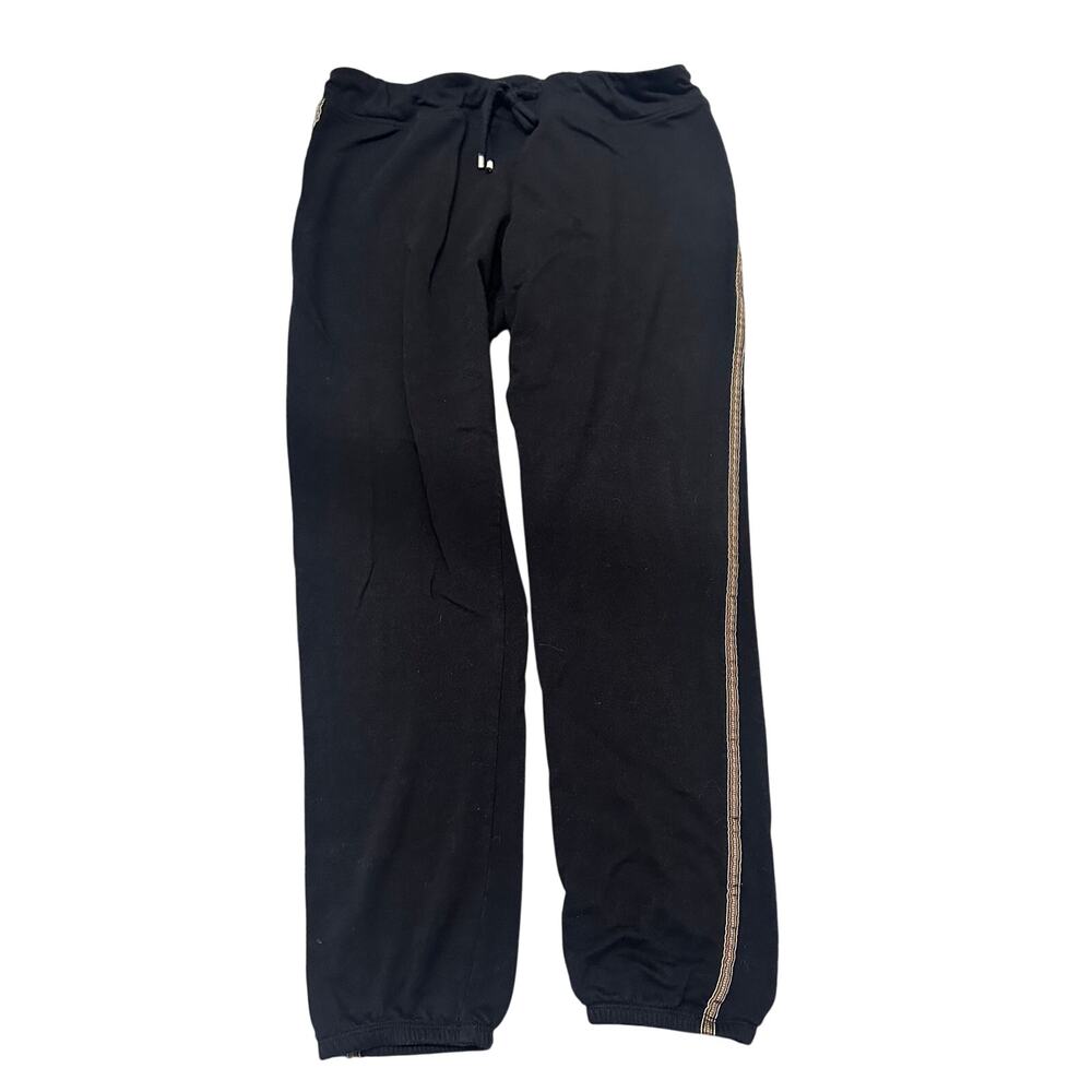 Johnny Was Calme Organic Cotton Tencel Blend Knit Joggers Side Stripes, size S